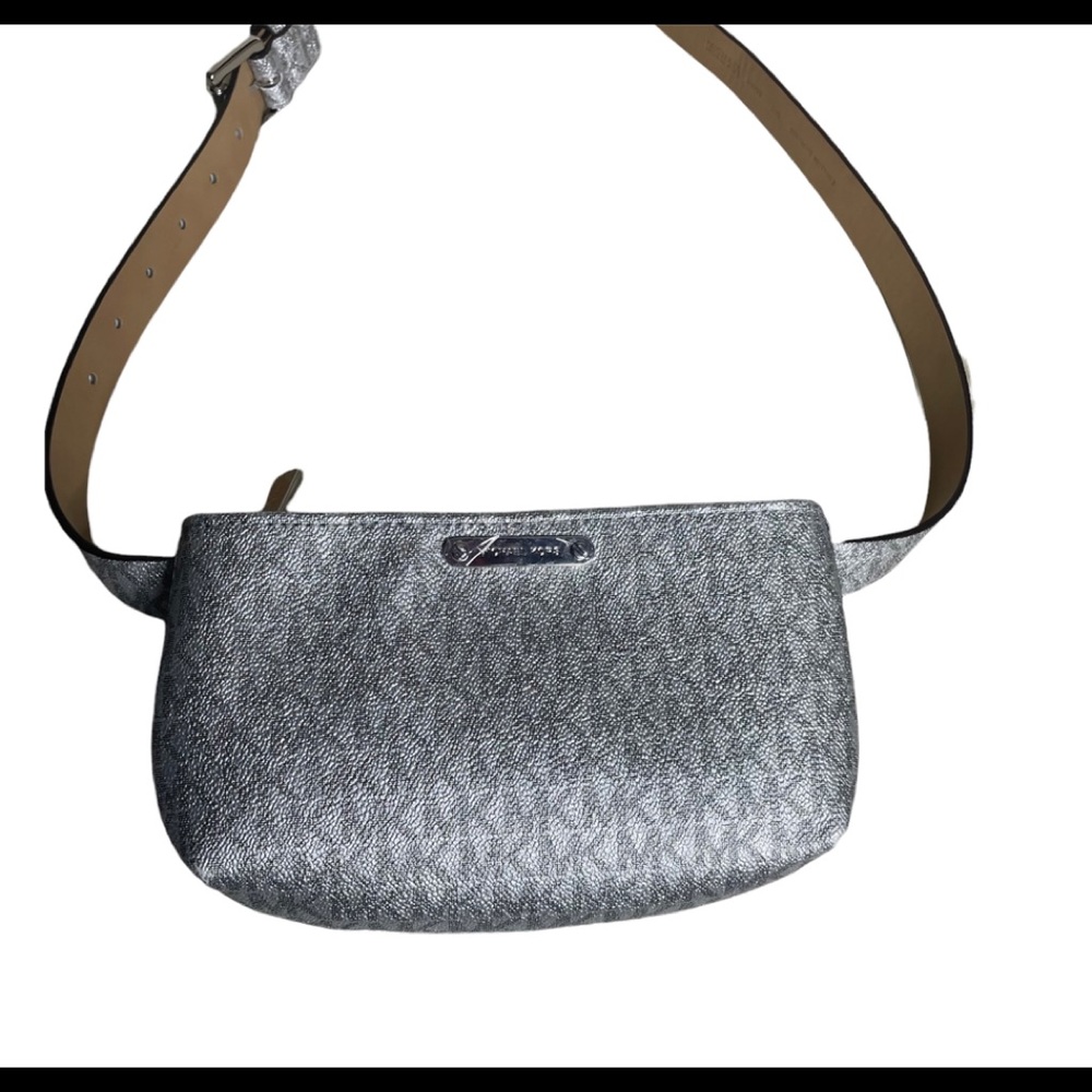 Micheal Kors, Sliver Waist or Shoulder Brand New Fanny Pack Belted Small Purse
